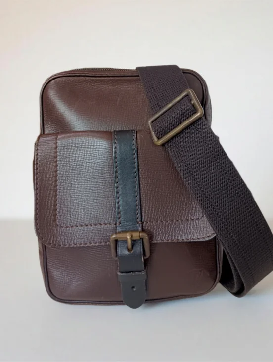 Louis Vuitton Iroquois Utah Brown Leather Messenger Bag Crossbody France ✨ Rare - Picture 13 of 16